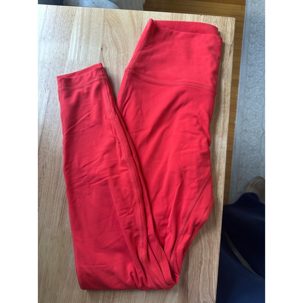 Lululemon Align High Rise Pant 28" Carnation Red Size 8 EUC